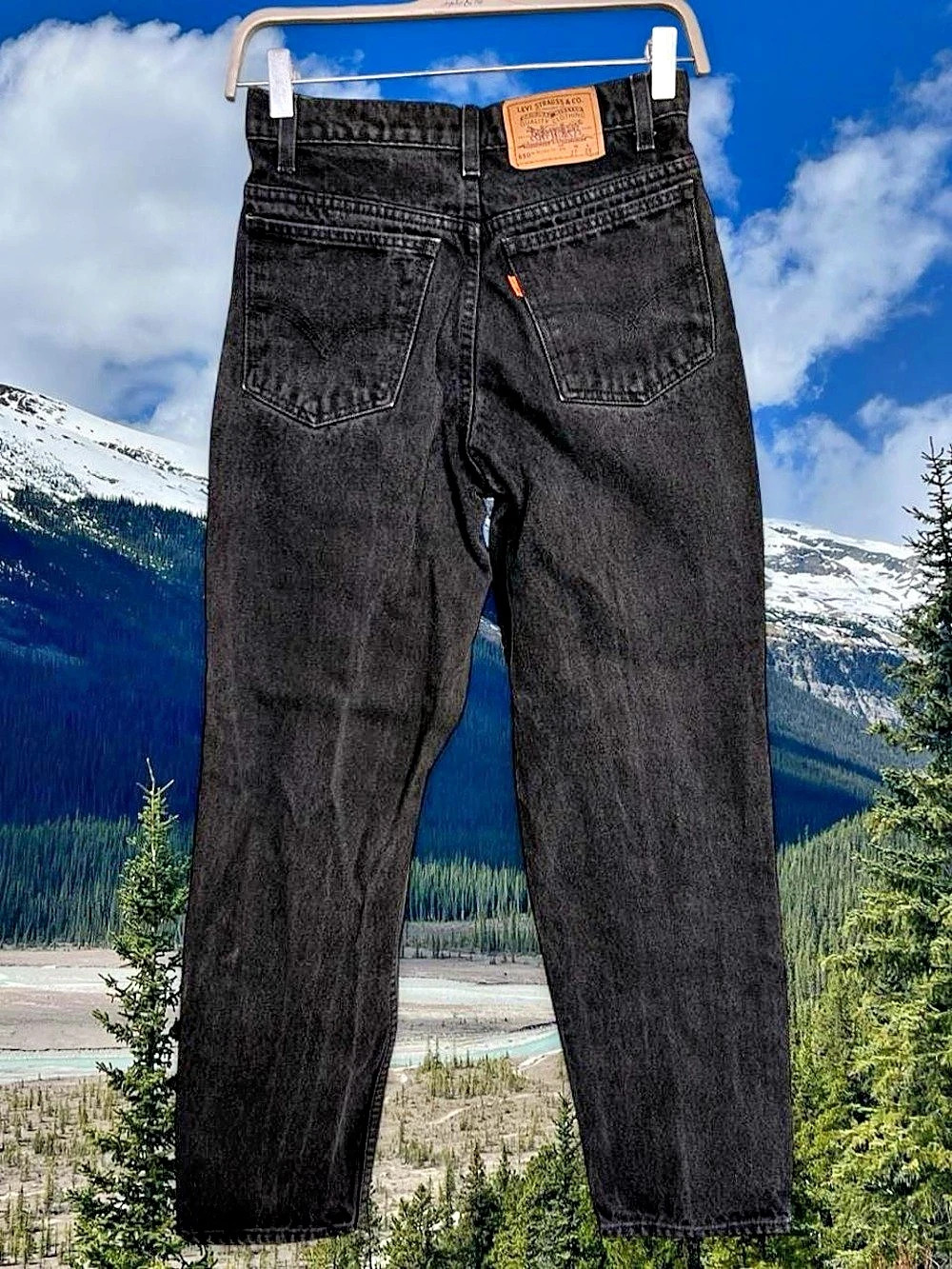 Levi's 550 Straight Leg Jeans in Black Waist 30 Good condition